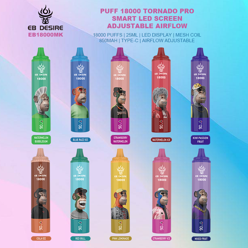 EB DESIRE vape puff 18k 18000 puffs vapes disposable puff 15k 15000 20K tornado pro vaper e zigarette eu warehouse digital screen vapers 25ml pod device 850mAh battery